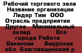 Рабочий торгового зала › Название организации ­ Лидер Тим, ООО › Отрасль предприятия ­ Другое › Минимальный оклад ­ 16 700 - Все города Работа » Вакансии   . Амурская обл.,Благовещенский р-н